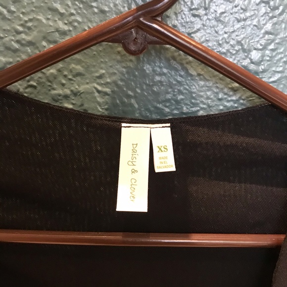 Daisy & Clover Sheer Black Top - Picture 3 of 5